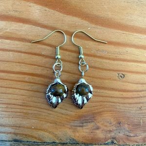 Handmade Gold Leaf Earrings